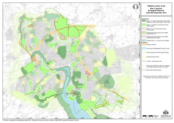 Ipswich Ecological Network map